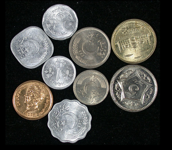 Pakistan Set of 9 Coins
